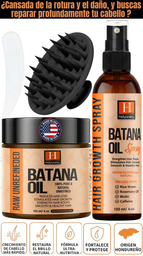 ACEITE DE BATANA CRUDO 100%, ORIGINAL SET 3 EN 1